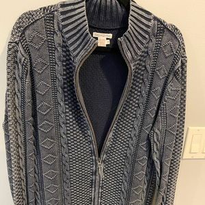 Carbon 2 cobalt zip up sweater